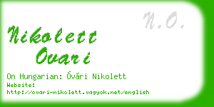 nikolett ovari business card